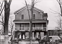 Walker Ferry’s Shoe Store c. 1890.... This still-extant three-story building at 12 Chestnut Street, dating from before 1851, was once owned by Walker Ferry. It housed his shoe store, McDowell’s Meat Market and a two-level residence   